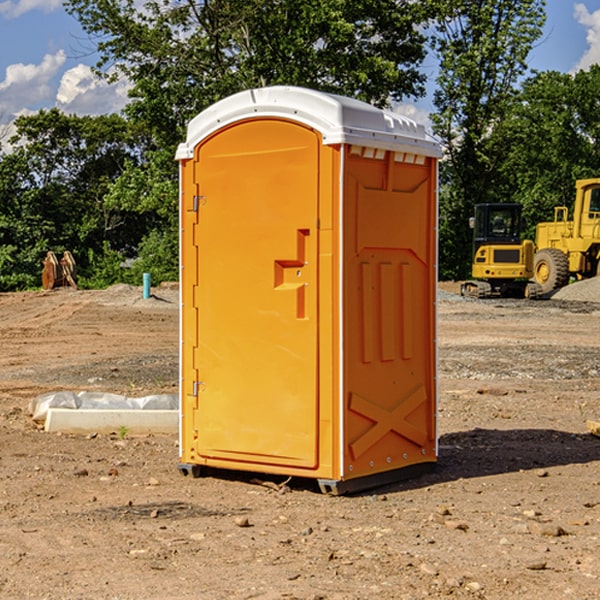 how often are the porta potties cleaned and serviced during a rental period in Burnt Ranch